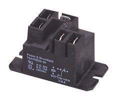 TE CONNECTIVITY T9CP1A54-240 Power Relay, SPST-NO, 240 VAC, 30 A, T9C Series, Panel Mount, Non Latching
