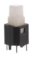 E-SWITCH LP2S1WHTWHT-N Pushbutton Switch, LP2 Series, SPST-NO-DM, Momentary, Square, White