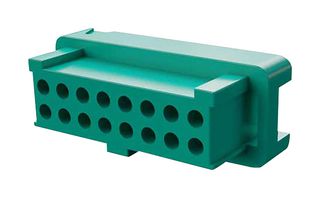 HARWIN G125-2041696L0 Connector Housing, Green, 2row, Gecko SL G125 Series, Receptacle, 16 Positions, 1.25 mm