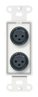 RADIO DESIGN LABS D-XLR2F DUAL XLR 3-PIN JACK ON DECORA WALL PLATE