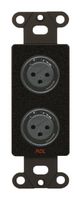 RADIO DESIGN LABS DB-XLR2F DUAL XLR 3-PIN JACK ON DECORA WALL PLATE