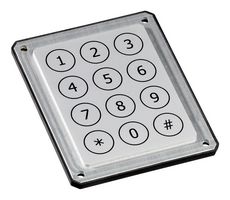 APEM PZ120RS Keypad, PZ Series, 3 x 4, Matrix, Aluminum, 200 mA, 24 V