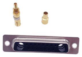 NORCOMP 682M17W2203L001 Combination Layout D Sub Connector, Power-D 682M Series, DB-17W2, Receptacle, 17 Contacts