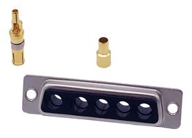 NORCOMP 682M5W5203L011 Combination Layout D Sub Connector, Power-D 682M Series, DB-5W5, Receptacle, 5 Contacts, 5 Power
