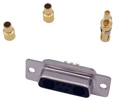 NORCOMP 682M7W2203L001 Combination Layout D Sub Connector, Power-D 682M Series, DA-7W2, Receptacle, 7 Contacts