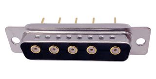 NORCOMP 683M5W5103L001 Combination Layout D Sub Connector, Power-D 683M Series, DB-5W5, Plug, 5 Contacts, 5 Power