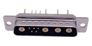 NORCOMP 683M9W4103L001 Combination Layout D Sub Connector, Power-D 683M Series, DB-9W4, Plug, 9 Contacts