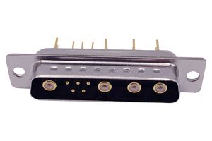 NORCOMP 683M9W4103L011 Combination Layout D Sub Connector, Power-D 683M Series, DB-9W4, Plug, 9 Contacts