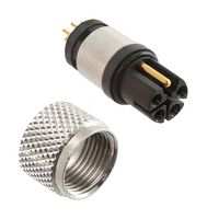 NORCOMP 858-LP5-20TRLS4 Sensor Connector, VULCON Series, M12, Female, 5 Positions, Solder Socket, Straight Cable Mount