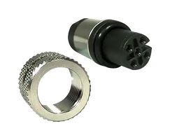 NORCOMP 858-005-20TRLS4 Sensor Connector, VULCON Series, M12, Female, 5 Positions, Solder Socket, Straight Cable Mount