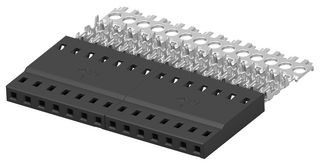 AMP - TE CONNECTIVITY 1-2317204-0 Rectangular Connector, AMPMODU Series, 10 Contacts, Receptacle, 2 mm, IDC / IDT, 1 Row
