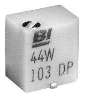 TT ELECTRONICS / BI TECHNOLOGIES 44WR20KLFT7 Recortador, Multi Vuelta, Cermet, Ajuste Superior, 20 kohm, Surface Mount, 9 Vueltas