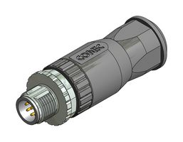 AMPHENOL CONEC 43-00132 Conector para Sensor, M12, Male, 8 Contactos, Roscado Macho, Montaje en Cable Recto