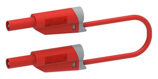 CAL TEST ELECTRONICS CT2521-200-2 Banana Test Lead, 4mm Sheathed Banana Plug, Stackable, 4mm Sheathed Banana Plug, Stackable