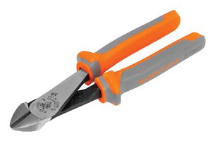 KLEIN TOOLS 2288RINS Pliers, Diagonal Cutting, Insulated, High Leverage, 8" OAL, Hardened Steel
