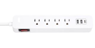 MULTICOMP PRO MP011022 Extension Lead, White, 4 Outlets, NEMA 5-15R, 15 A, 125 V, NEMA 5-15P, 3 ft