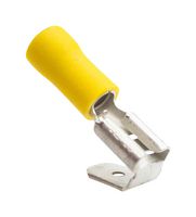 MUELLER ELECTRIC BU-190110039 Quick Disconnect Terminal, Female Piggyback Disconnect, 6.35mm x 0.81mm, 0.25" x 0.032", 12 AWG