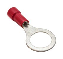 MUELLER ELECTRIC BU-190540042 Ring Tongue Terminal, 1/4", 18 AWG, Red