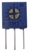 BOURNS 3362W-1-101LF Trimmer, Single Turn, Cermet, Side Adjust, 100 ohm, Through Hole, 1 Turns