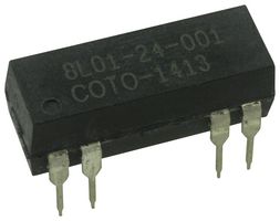 COTO TECHNOLOGY 8L01-24-001 Reed Relay, SPST-NO, 24 VDC, 8L Series, Through Hole, 2.15 kohm, 500 mA
