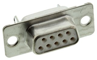 AMPHENOL COMMUNICATIONS SOLUTIONS DE09S364TLF D Sub Connector, Standard, Receptacle, FCI D Series, 9 Contacts, DE, Solder