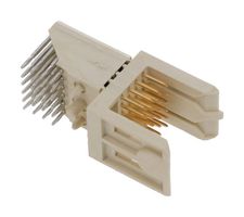 AMPHENOL COMMUNICATIONS SOLUTIONS HM1L41ADP000H6PLF Connector, R/A, Metral Series, 24 Contacts, 2 mm, Header, Press Fit, 4 Rows