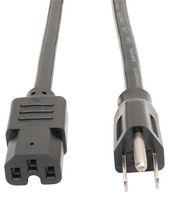 EATON TRIPP LITE P019-008 Cable de Alimentación, NEMA 5-15P a IEC 320 C15, 2.4 m, 15 A, 125 VAC, Negro