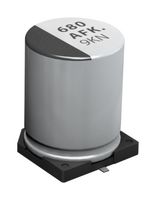 PANASONIC EEEFK1J100P SMD Aluminum Electrolytic Capacitor, Radial Can - SMD, 10 µF, 63 V, 2000 hours @ 105°C, Polar