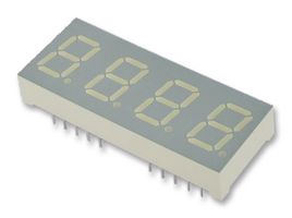KINGBRIGHT CC04-41SURKWA 7 Segment LED Display, Mechanically Rugged, Red, 20 mA, 1.95 V, 22 mcd, 4, 10.16 mm