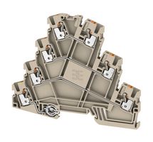 WEIDMULLER 2434340000 DIN Rail Mount Terminal Block, 7 Positions, 28 AWG, 12 AWG, 2.5 mm², Push In, 22 A