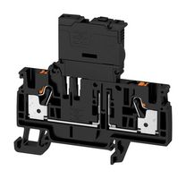 WEIDMULLER 2434380000 Fused Terminal Block, 2 Positions, 26AWG to 12AWG, 4 mm², Push In, 6.3 A, 150 V