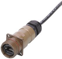 CINCH CONNECTIVITY SOLUTIONS C-RJFTV5E1702BS1G Modular Connector, IP68, RJ45 Jack, 1 x 1 (Port), 8P8C, Cat5e, IP68, Panel Mount