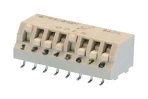 GRAYHILL 76HPSB06GWRT DIP / SIP Switch, 6 Circuits, Piano Key, Surface Mount, SPST-NC, 30 V, 150 mA
