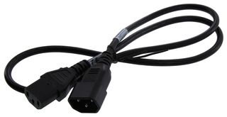 VOLEX 2171H Cable de Alimentación, IEC 60320 C14 a IEC 60320 C13, 1 m, 10 A, 250 VAC, Negro