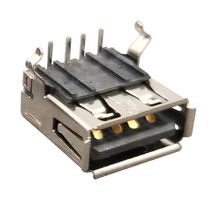 STEWART CONNECTOR SS-52100-001 USB Connector, USB Type A, USB 2.0, Receptacle, 4 Positions, Through Hole Mount, Right Angle
