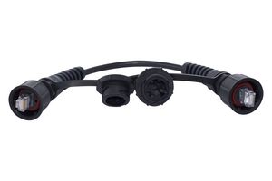 STEWART CONNECTOR 67PPC-020-K Ethernet Cable, Cat6, RJ45 Plug to RJ45 Plug