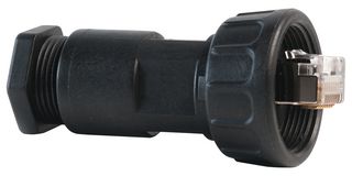 MULTICOMP PRO MP002456 Modular Connector, RJ45 Plug, 1 x 1 (Port), 8P8C, Cat5e, IP67, Cable Mount