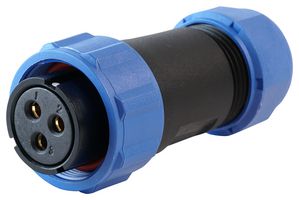 MULTICOMP PRO MP002560 Circular Connector, Standard Circular Connector, MP-T21 IP68 Series, Cable Mount Plug, 3 Contacts