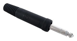 SWITCHCRAFT/CONXALL 250S15 Phone Audio Connector, 2 Contacts, Plug, 6.35 mm, Cable Mount, Plastic Body