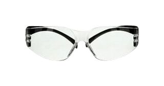 3M SF101AS-BLK Protective Eyewear, Anti-Scratch, Clear, ANSI/ISEA Z87.1-2020, Scotchgard SecureFit 100 Series
