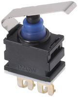 OMRON ELECTRONIC COMPONENTS D2GW-AL6L3F Microswitch, Sealed, Ultra Subminiature, Bent Leaf Lever, SPST-NO, Press Fit, 10 mA, 13.5 V
