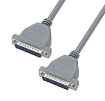 L-COM CSM25MM-2.5 Computer Cable, D Sub 25 Position Plug, D Sub 25 Position Plug, 2.5 ft, 762 mm, Gray