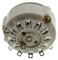 OHMITE 312-12E Rotary Switch, 12 Position, 12 Pole, 15 °, 30 A, 300 V, 312 Series