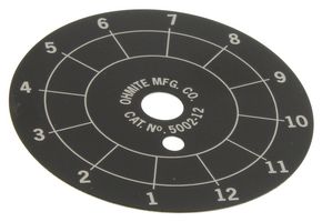 OHMITE 5000E Dial Plate, 2.75 ", Aluminum, Black-Enameled