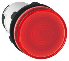 SCHNEIDER ELECTRIC XB7EV64P LED Panel Mount Indicator, Red, 250 V, 22 mm, IP20, IP54, NEMA 12