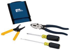 IDEAL 35-5792 Electrician Holster Kit, Linesman Plier, Fish Tape Puller, Screwdrivers, Wire Stripper