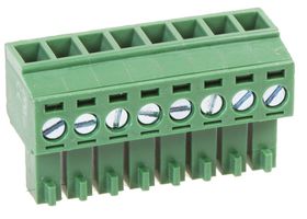 MULTICOMP PRO MC000061 Pluggable Terminal Block, 3.5 mm, 8 Positions, 26 AWG, 16 AWG, Screw