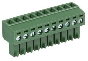 MULTICOMP PRO MC000102 Pluggable Terminal Block, 3.81 mm, 10 Positions, 26 AWG, 16 AWG, Screw
