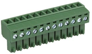 MULTICOMP PRO MC000103 Pluggable Terminal Block, 3.81 mm, 12 Positions, 26 AWG, 16 AWG, Screw