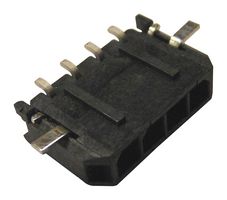 MOLEX 43650-0413 Pin Header, Wire-to-Board, 3 mm, 1 Rows, 4 Contacts, Surface Mount Right Angle